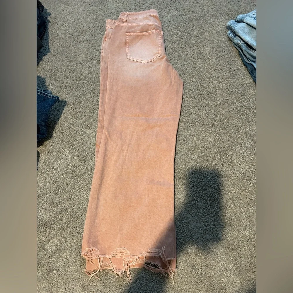 Altar'd State Peach/Copper Wide Leg Jeans